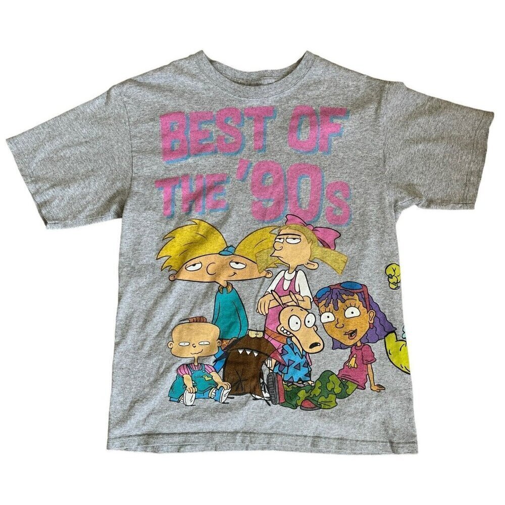 Nickelodeon Best of 90s Cartoon T-shirt S Arnold Helga Rocko Ren Stimpy Reptar